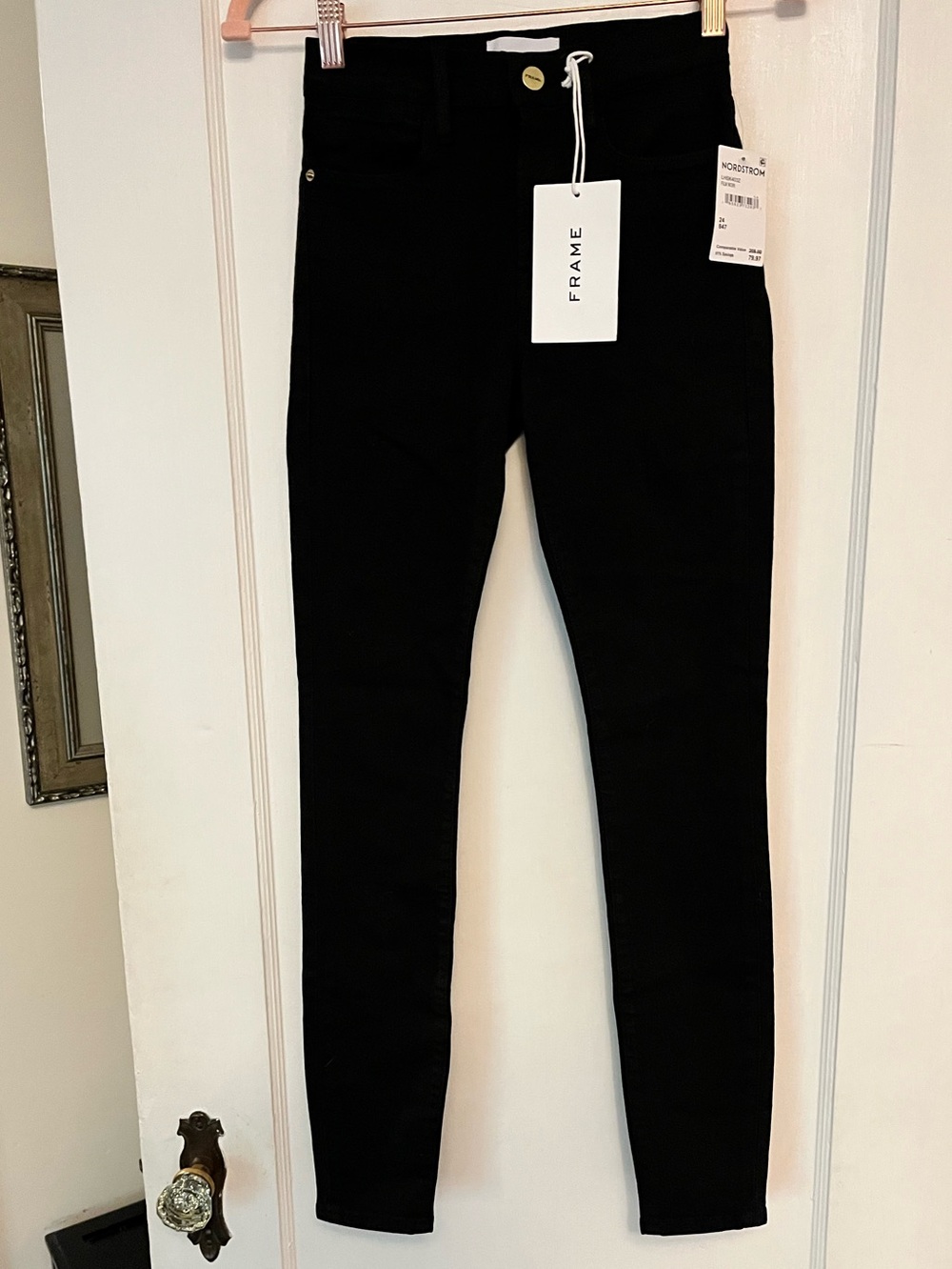 NYT Frame Denim Black Skinny Pants